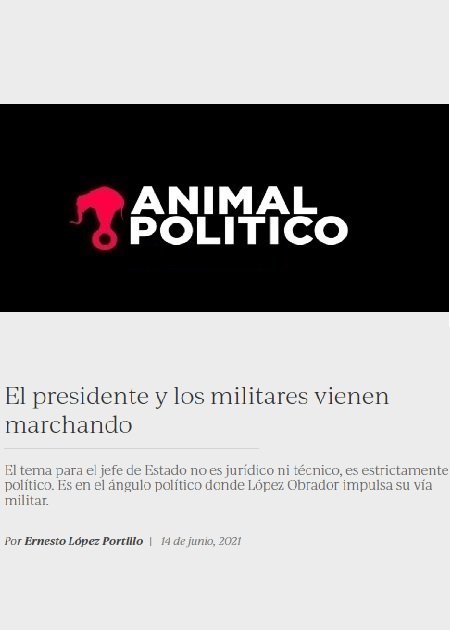 El presidente y los militares vienen marchando