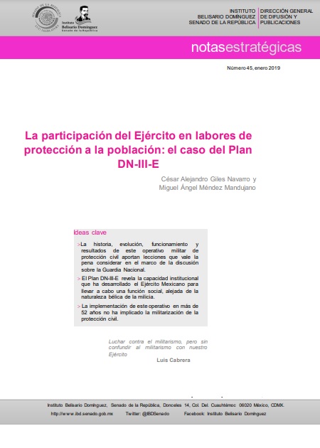 La participación del Ejército en labores de protección a la población: el caso del Plan DN-III-E