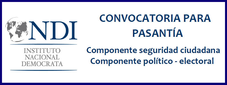 Convocatoria para Pasantías NDI
