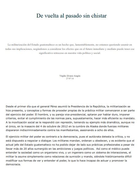 De vuelta al pasado sin chistar