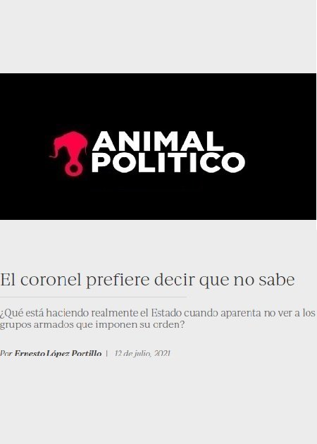 El coronel prefiere decir que no sabe