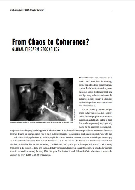 From Chaos to Coherence? Global Firearm Stockpiles