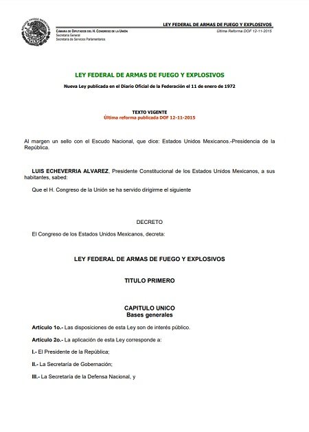 Ley Federal de Armas de Fuego y Explosivos