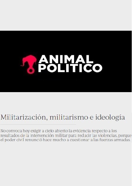 Militarización, militarismo e ideología