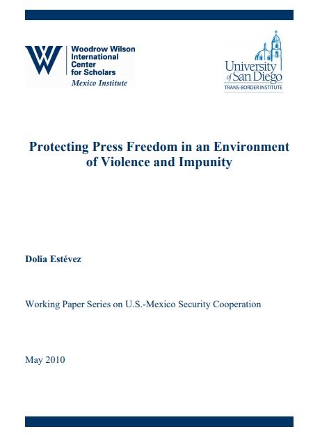 Protecting press freedom in an environment of violence and impunity
