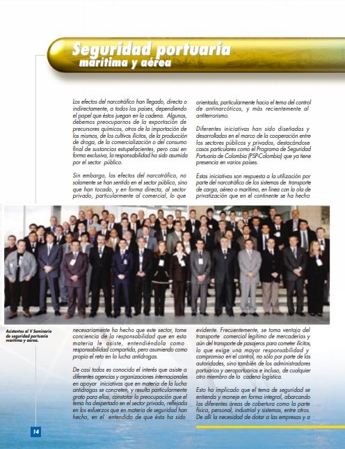 Seguridad portuaria, marítima y aérea