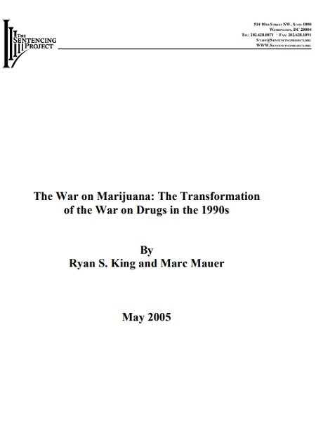 The War on Marijuana: The Transformation of War Drugs in the 1990's