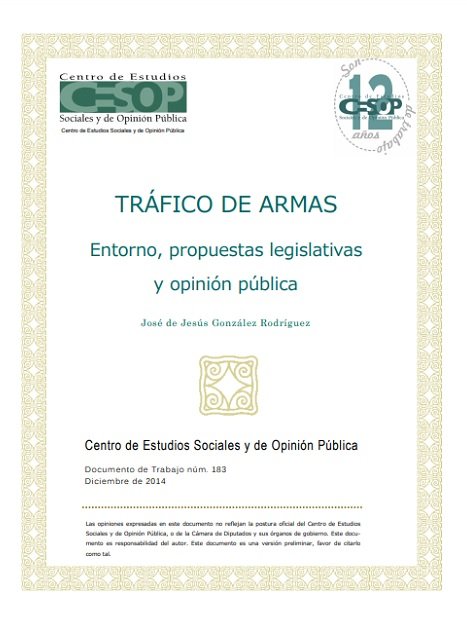 Tráfico de armas. Entorno, propuestas legislativas y opinión pública