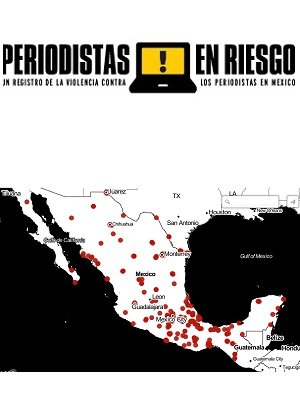 Mapa de periodistas en riesgo
