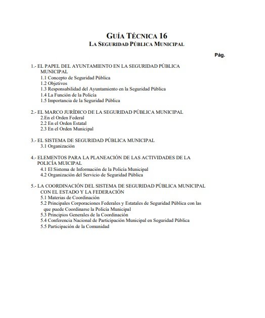 La seguridad pública municipal