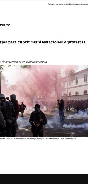 Consejos para cubrir manifestaciones o protestas
