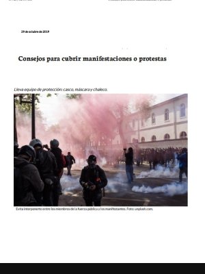 Consejos para cubrir manifestaciones o protestas